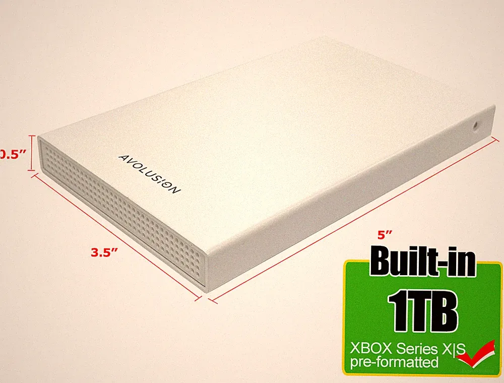 Avolusion 1TB USB 3.0 Portable External Gaming Hard Drive for XBOX Series X|S