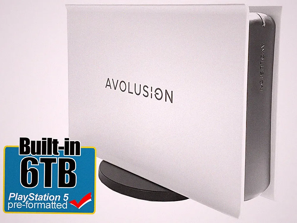 Avolusion PRO-5X 6TB USB 3.0 External Gaming Hard Drive for PS5 Game Console