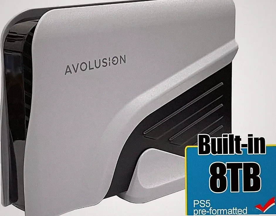 Avolusion PRO-Z 8TB USB 3.0 External Gaming Hard Drive for PS5/PS4 Game Conso...