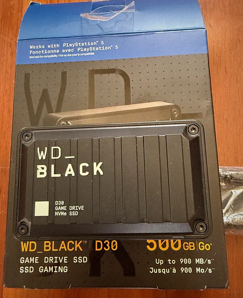 WD_BLACK D30 500GB USB-C External Game Drive SSD cable and install guide missing